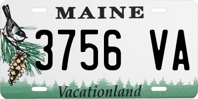 ME license plate 3756VA