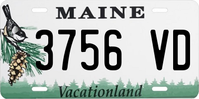 ME license plate 3756VD