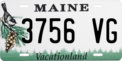 ME license plate 3756VG