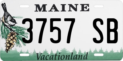 ME license plate 3757SB