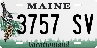 ME license plate 3757SV