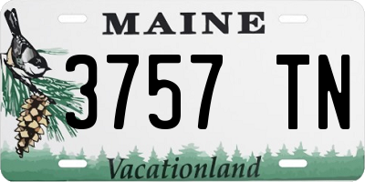 ME license plate 3757TN