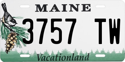 ME license plate 3757TW