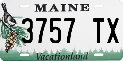 ME license plate 3757TX