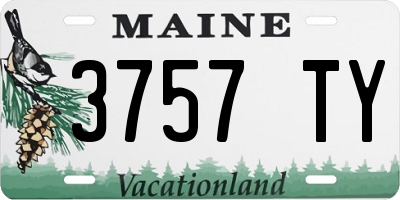 ME license plate 3757TY