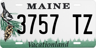 ME license plate 3757TZ