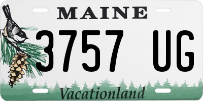 ME license plate 3757UG