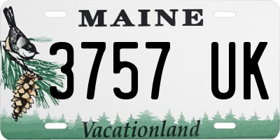 ME license plate 3757UK