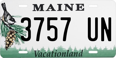 ME license plate 3757UN