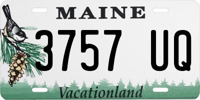 ME license plate 3757UQ