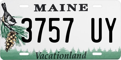 ME license plate 3757UY