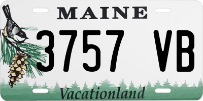ME license plate 3757VB