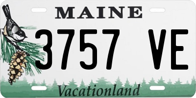 ME license plate 3757VE