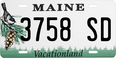 ME license plate 3758SD