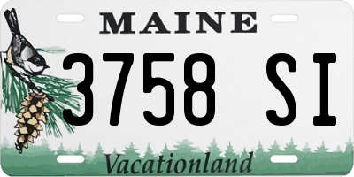 ME license plate 3758SI