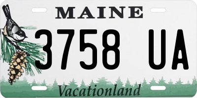 ME license plate 3758UA