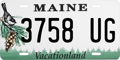ME license plate 3758UG