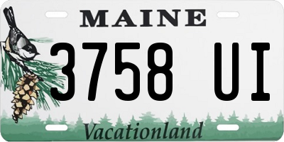 ME license plate 3758UI