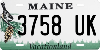 ME license plate 3758UK
