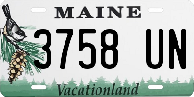 ME license plate 3758UN