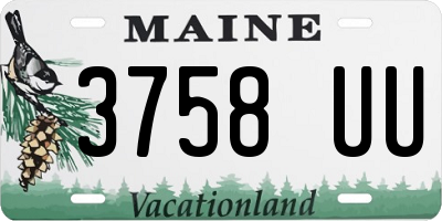 ME license plate 3758UU