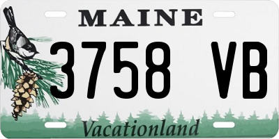 ME license plate 3758VB