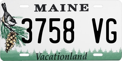 ME license plate 3758VG