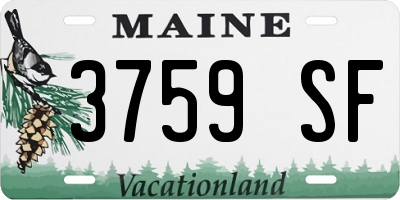 ME license plate 3759SF
