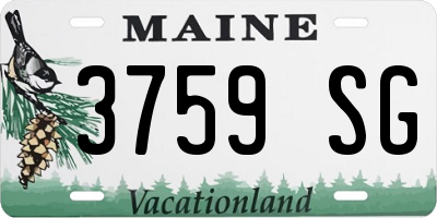 ME license plate 3759SG