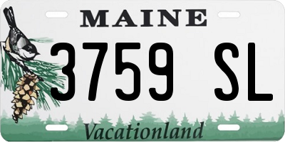 ME license plate 3759SL