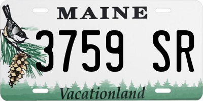 ME license plate 3759SR