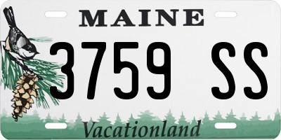 ME license plate 3759SS