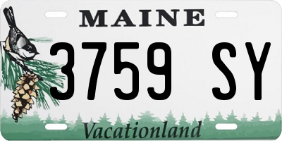ME license plate 3759SY