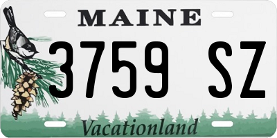 ME license plate 3759SZ
