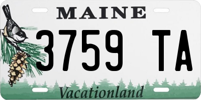 ME license plate 3759TA