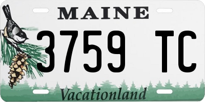 ME license plate 3759TC