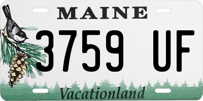 ME license plate 3759UF