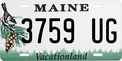 ME license plate 3759UG