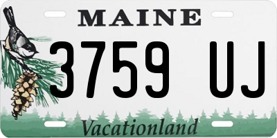 ME license plate 3759UJ