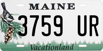 ME license plate 3759UR