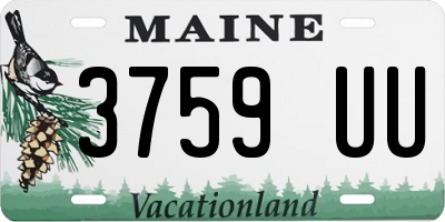 ME license plate 3759UU