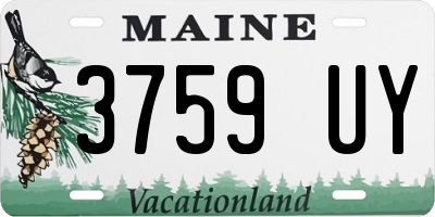 ME license plate 3759UY