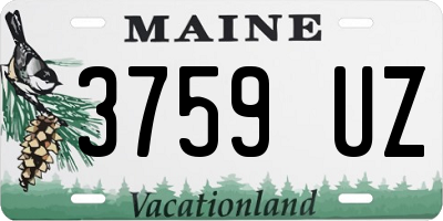 ME license plate 3759UZ