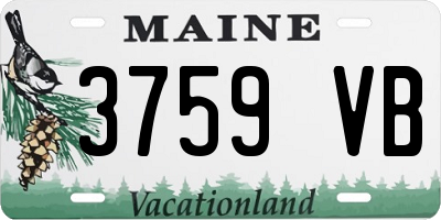 ME license plate 3759VB