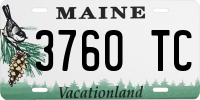 ME license plate 3760TC