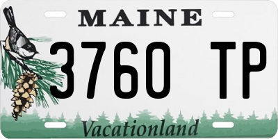 ME license plate 3760TP