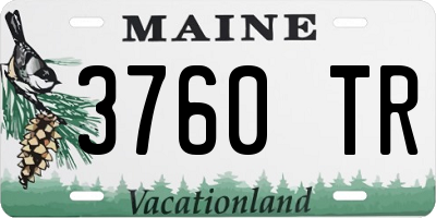 ME license plate 3760TR