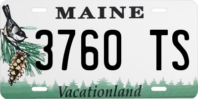 ME license plate 3760TS