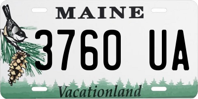 ME license plate 3760UA