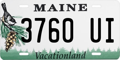 ME license plate 3760UI